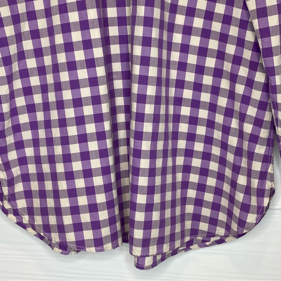 Lucky Brand lavender and creamy white plaid shirt, sz XL - Picture 4 of 9